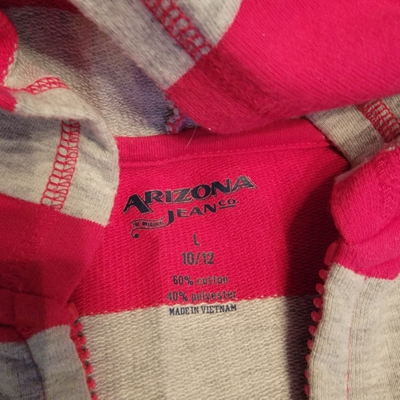 Girls so L 10/12 Pink/Grey zip up hoodie - Picture 4 of 5